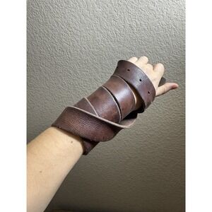 Justin Mens Bomber Distressed Brown Leather  Work Belt C11745 Size 36